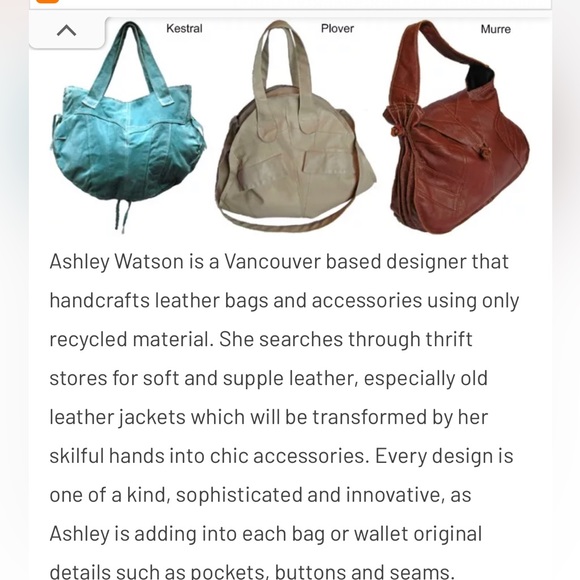 RARE: EUC Ashley Watson Plover Recycled Leather Convertible Crossbody Handbag - Picture 6 of 6